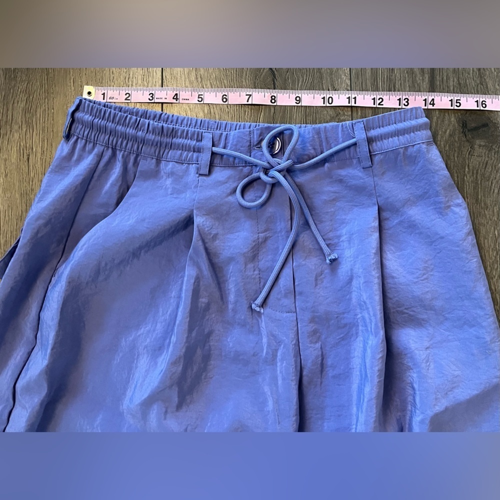 NWT Maeve Anthropologie Wide-Leg Track Pants Purple Size Small Petite - Picture 9 of 12